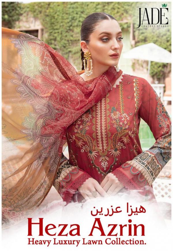 Jade Heza Azrin Lawn Cotton Designer Suit